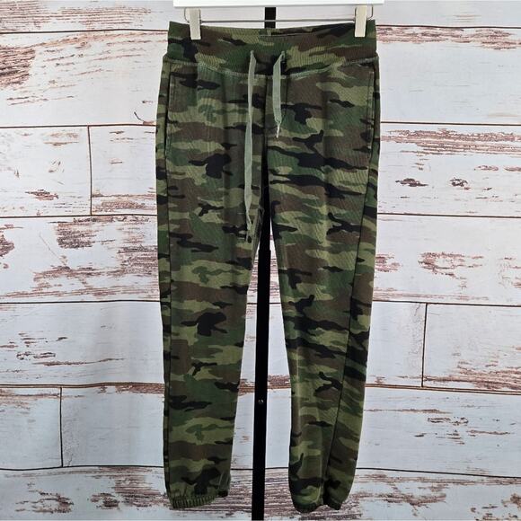 NSF Sayde Slim Loop Terry Sweatpant Woodland Camo Green Size Small - Picture 1 of 7